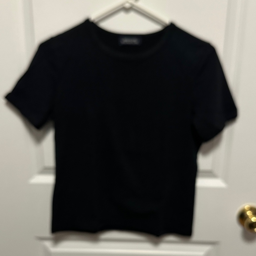 Jones New York Black Short Sleeve Tee